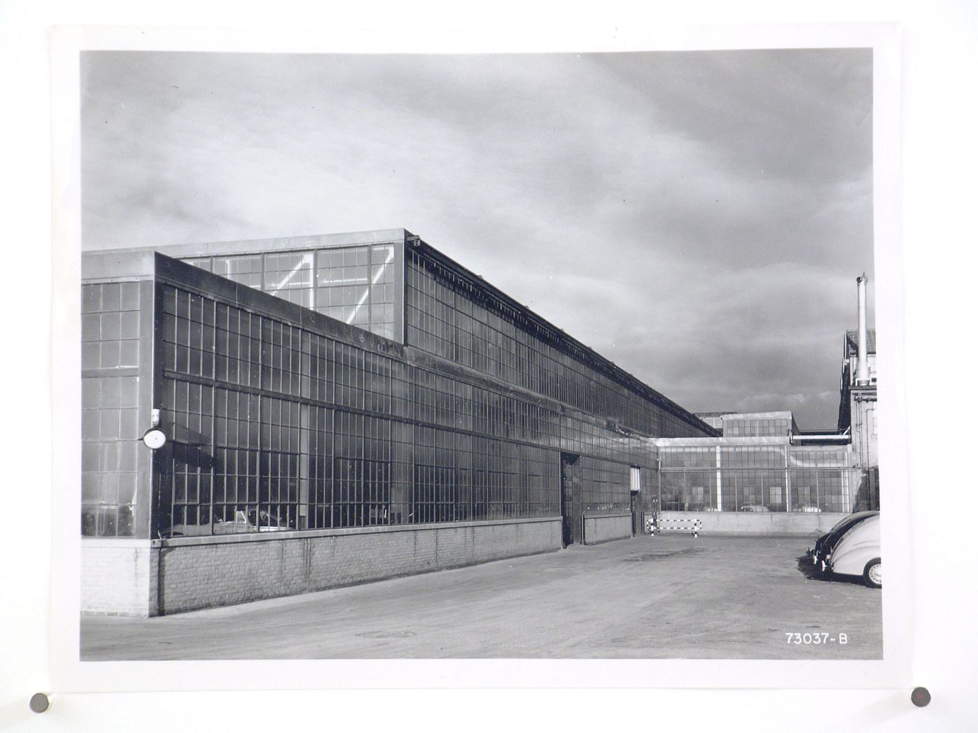 View of the south façade of the Driveway Building, Rouge River Plant, Ford Motor Company, Dearborn, Michigan