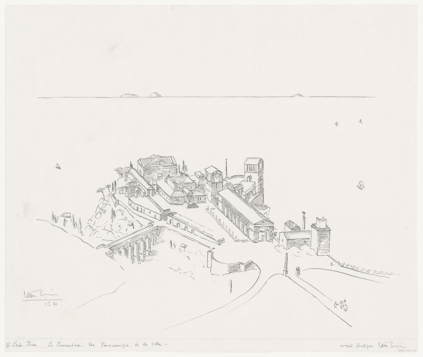 Imaginary reconstruction perspective of Pliny's Laurentine Villa