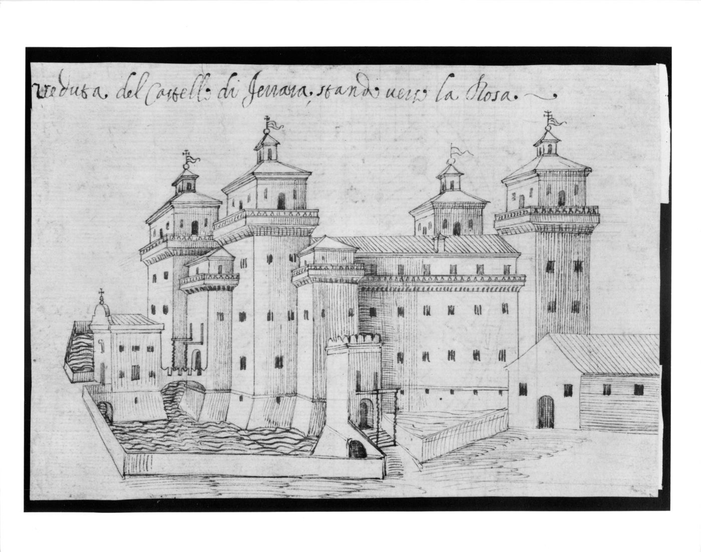 View of the Castello di Ferrara