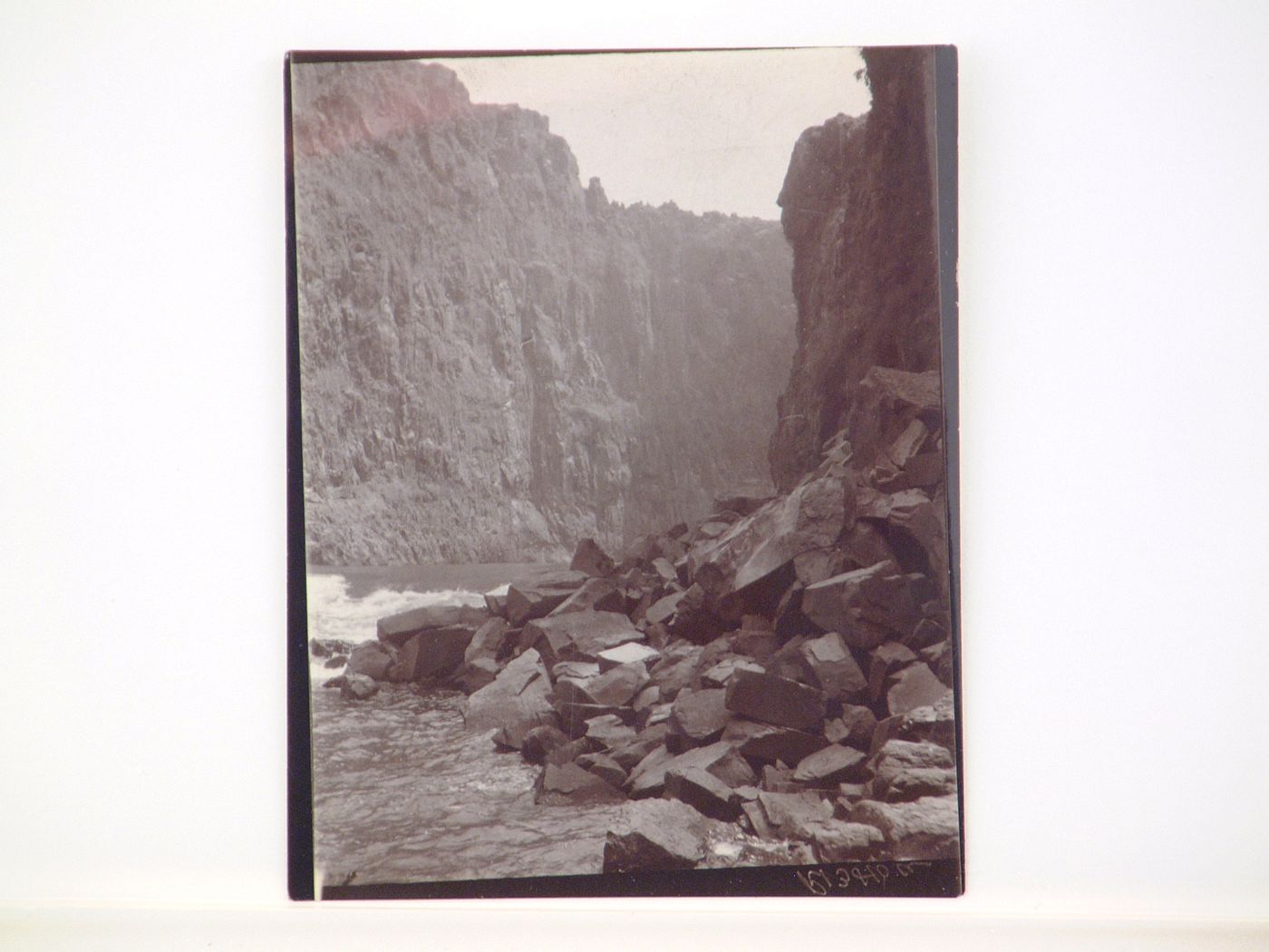 View of the gorge of  Victoria Falls Bridge, Zambezi River, crossing the border between Victoria Falls, Zimbabwe and Livingstone, Zambia