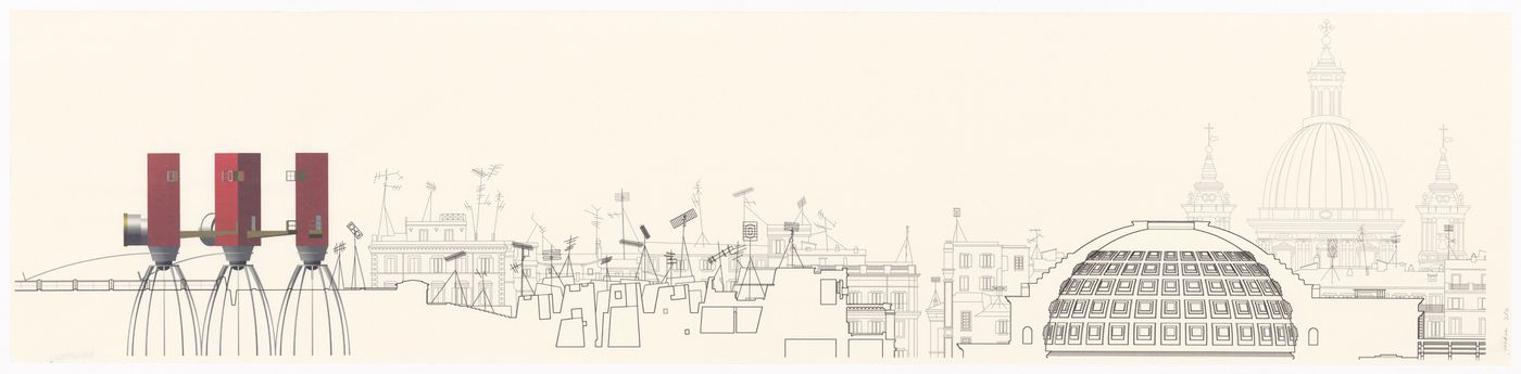 Drawing for Horizon House, Karl: An Architectural Narrative, Rome, Italy