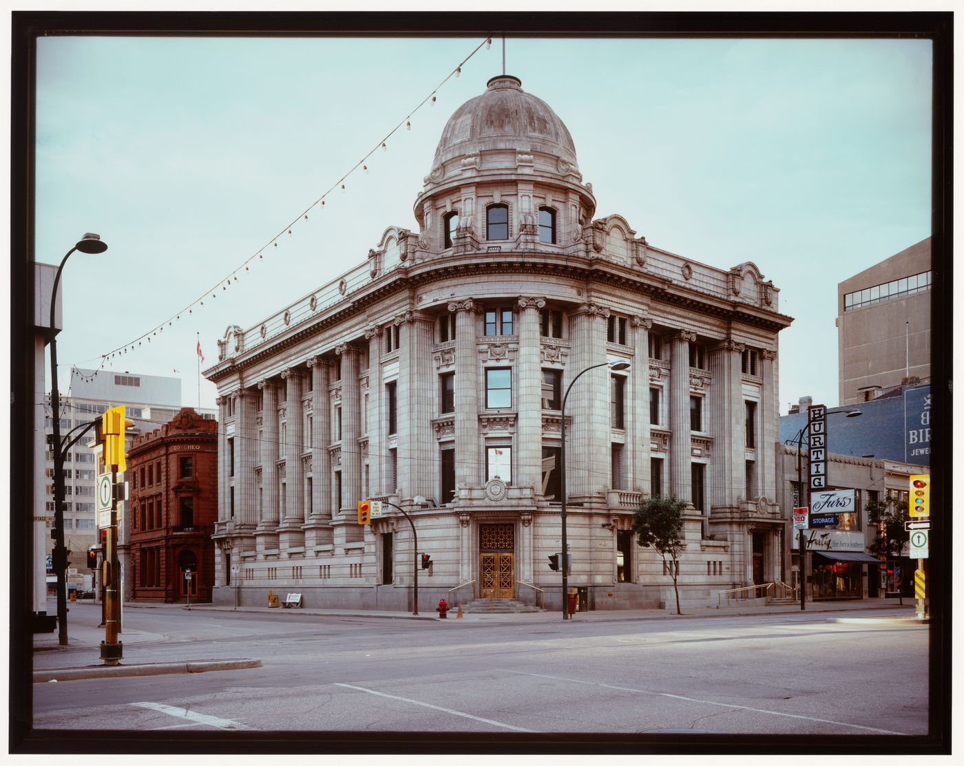 Main façade, Bank of Nova Scotia, southwest corner of Portage and Garry Streets, Winnipeg, Manitoba