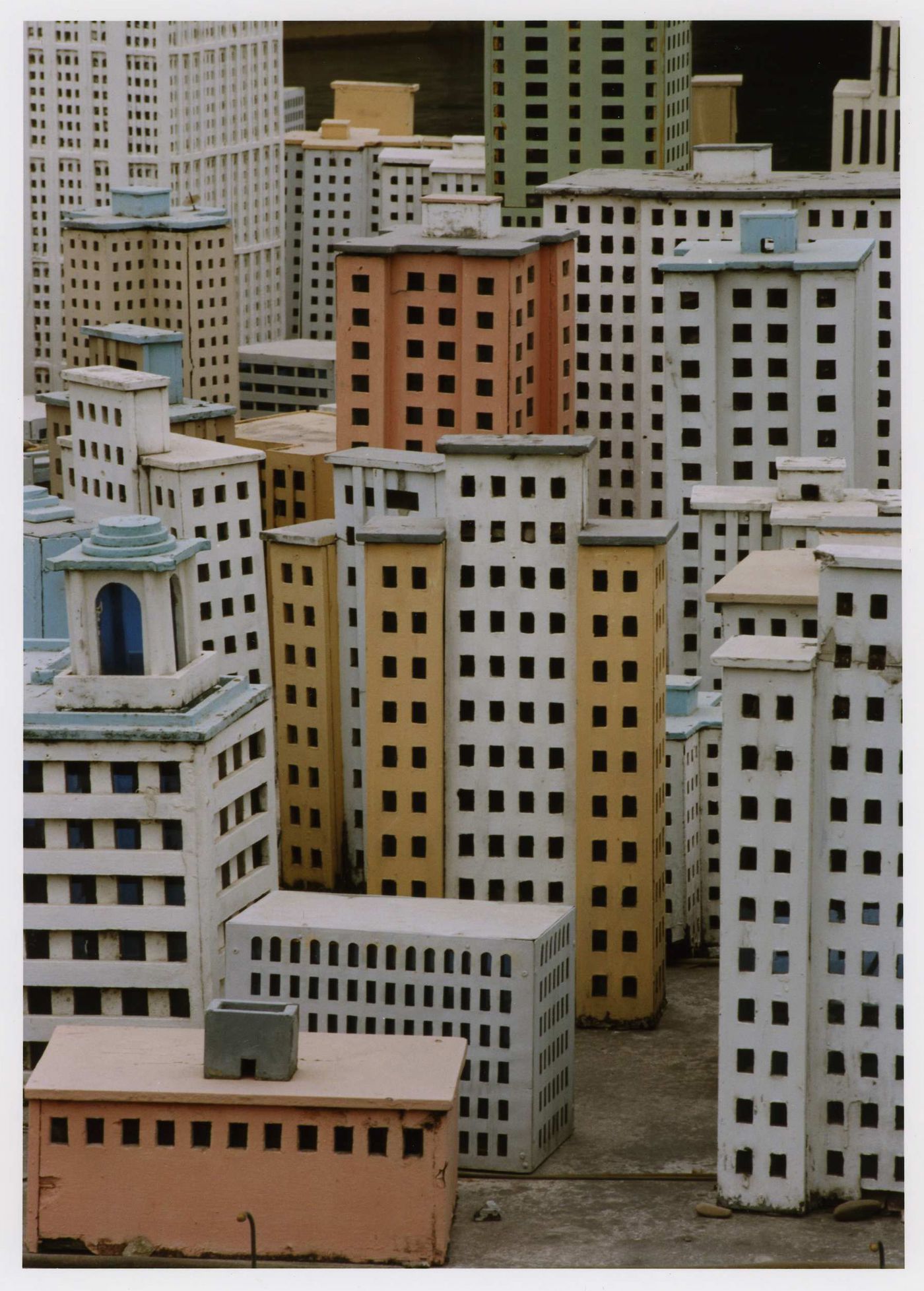 Partial view of a model of New York City, New York, at Window of the World, Shenzhen, China