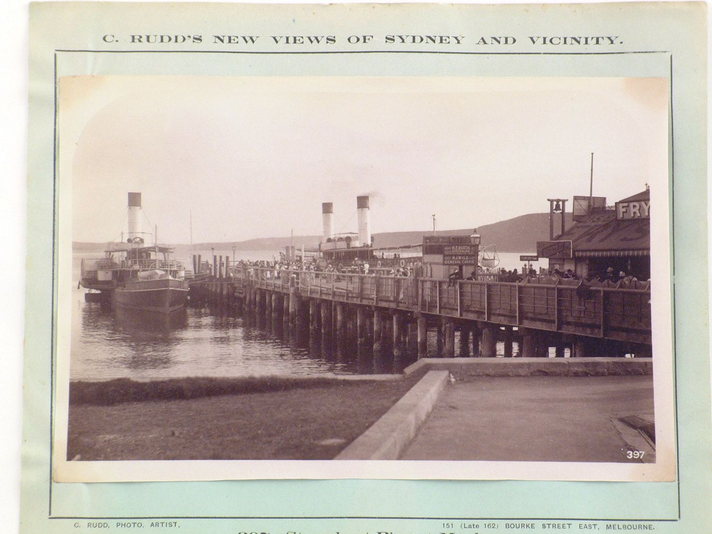 View of the steamboat pier at Manly, Australia