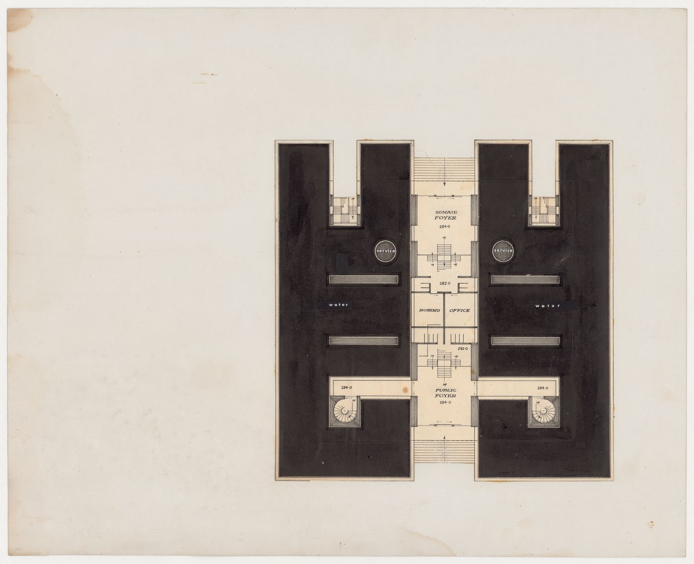 Senate plan for The Shape of Cambridge: A Plan, Cambridge University, Cambridge, England