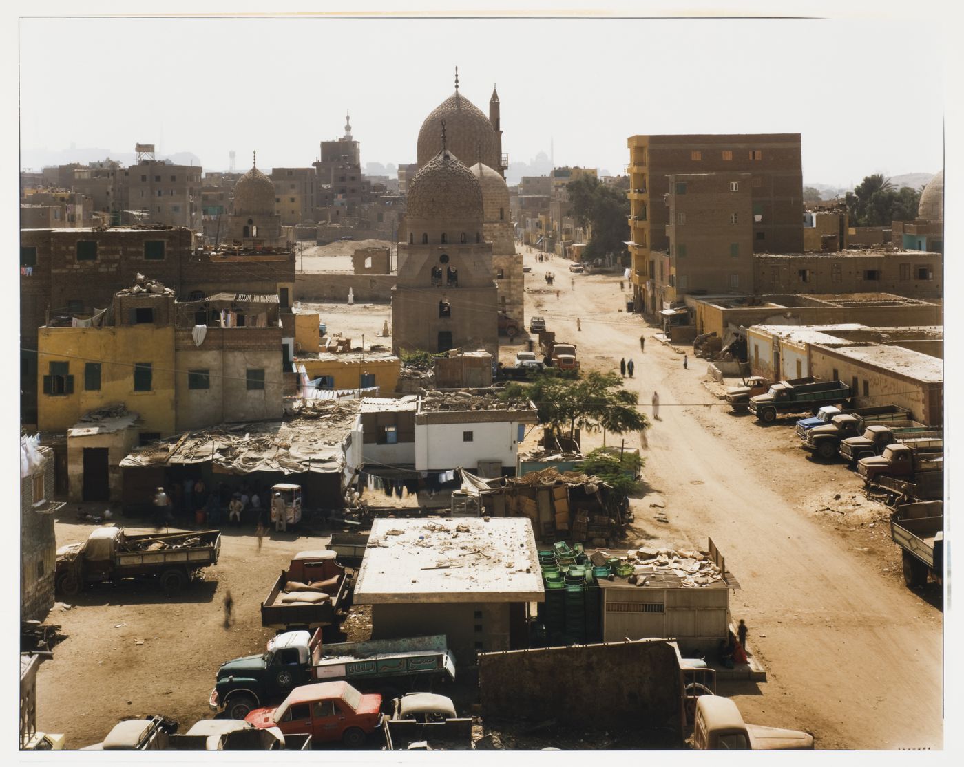 Northern Cemetery from the Tomb of Sultan Berquq showing Tomb of GaniBek al Ashrabi and Mosque of Sultan Ashraf Barsbay, Cairo, Egypt