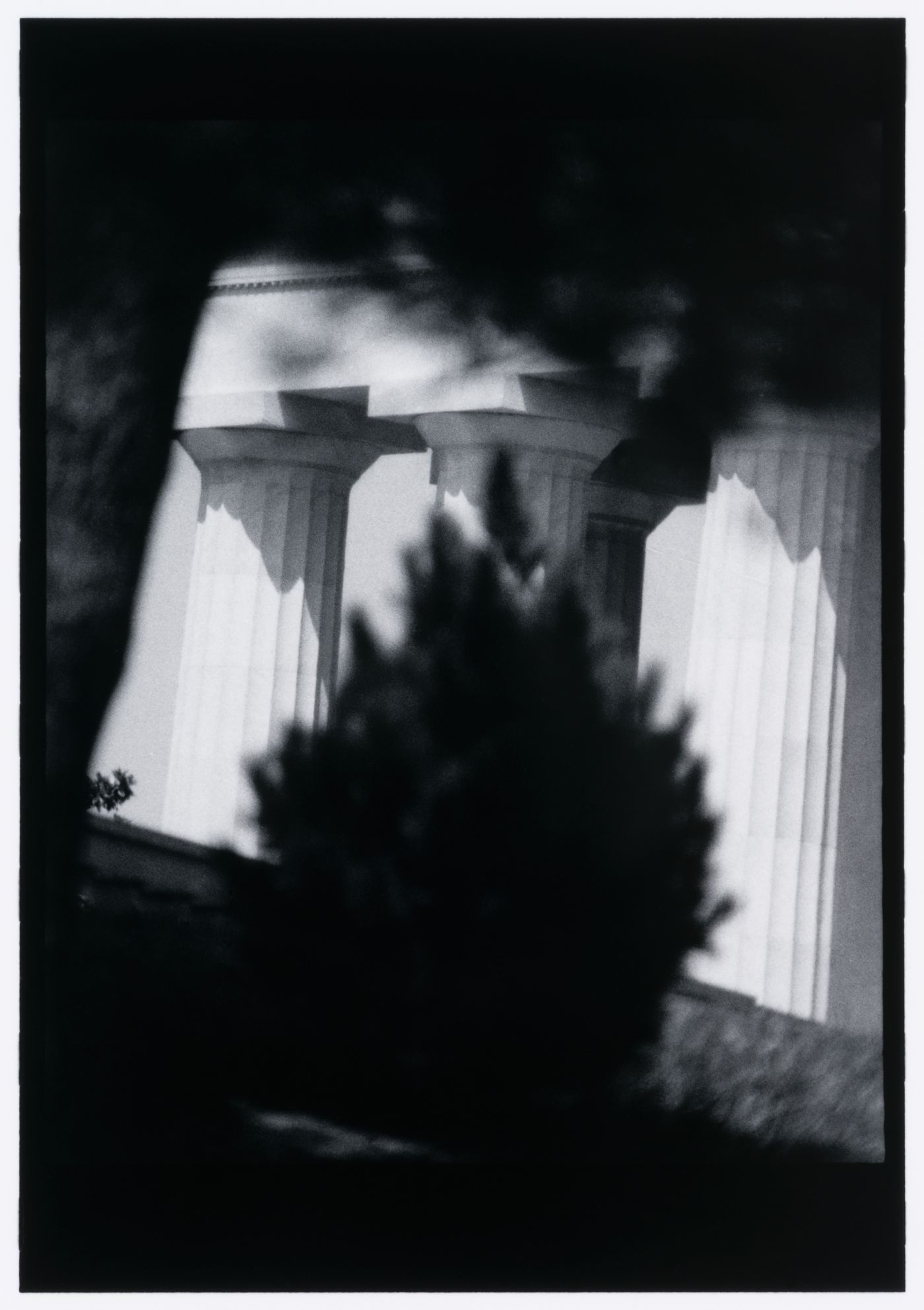 Partial view of the Lincoln Memorial showing trees in the foreground, Washington D.C., United States, from the series "Empire"