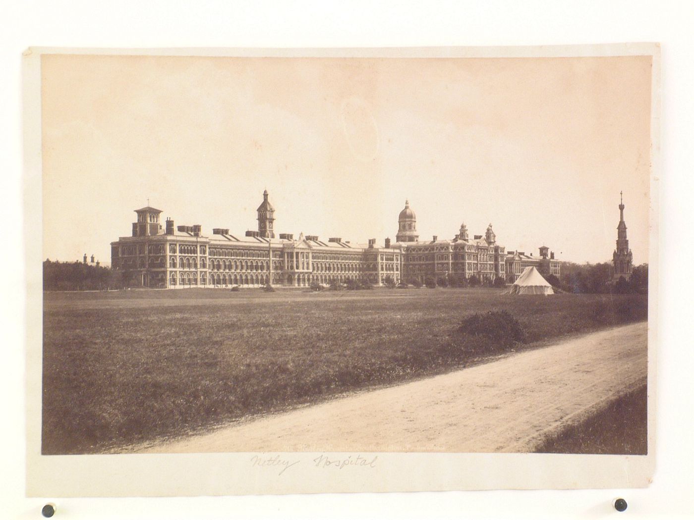 Netley Hospital, view from a distance, Southampton, England