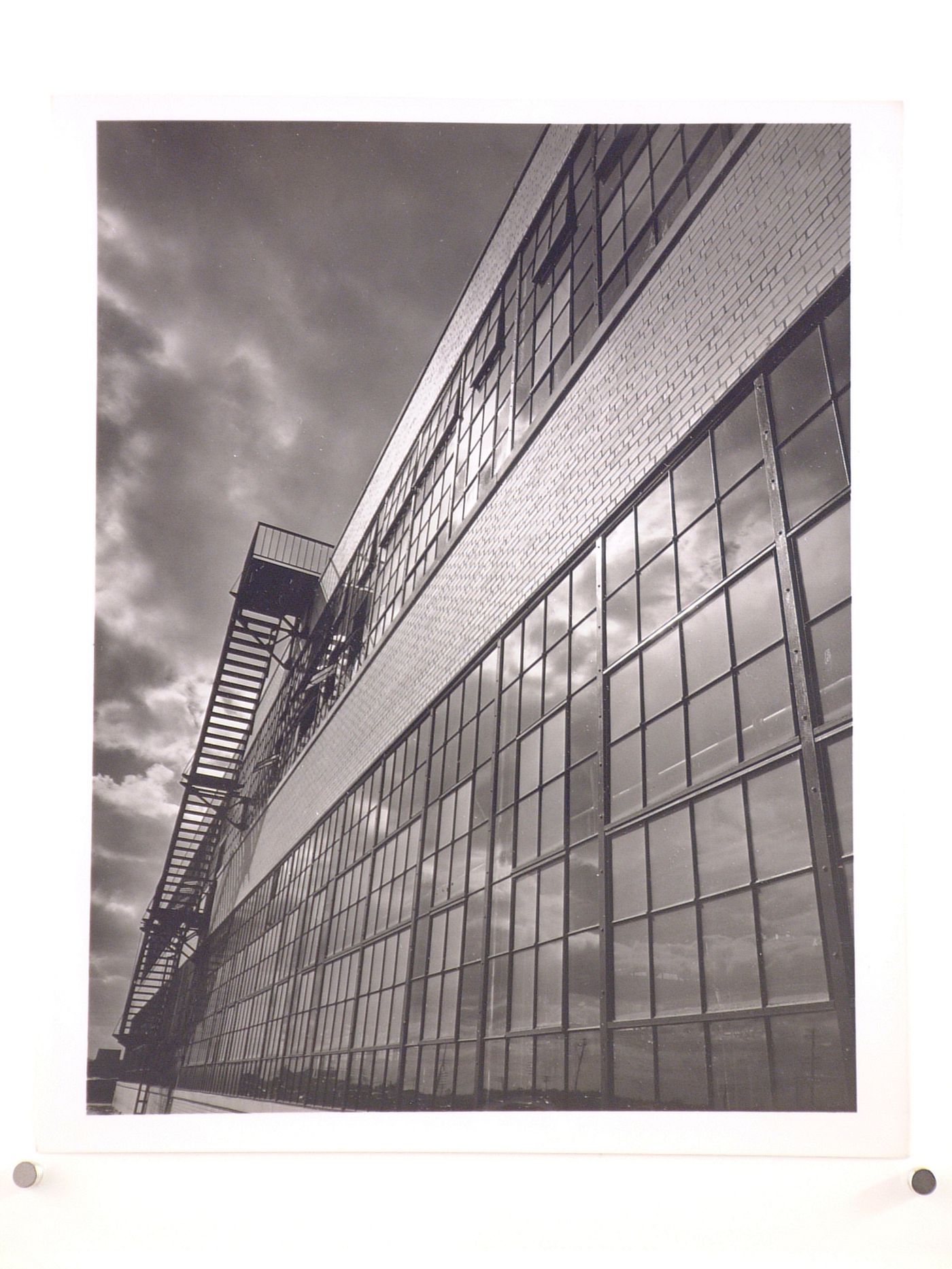 View of the principal [?] façade of the Assembly Building, General Motors Corporation Linden division Automobile Assembly Plant, Linden, New Jersey