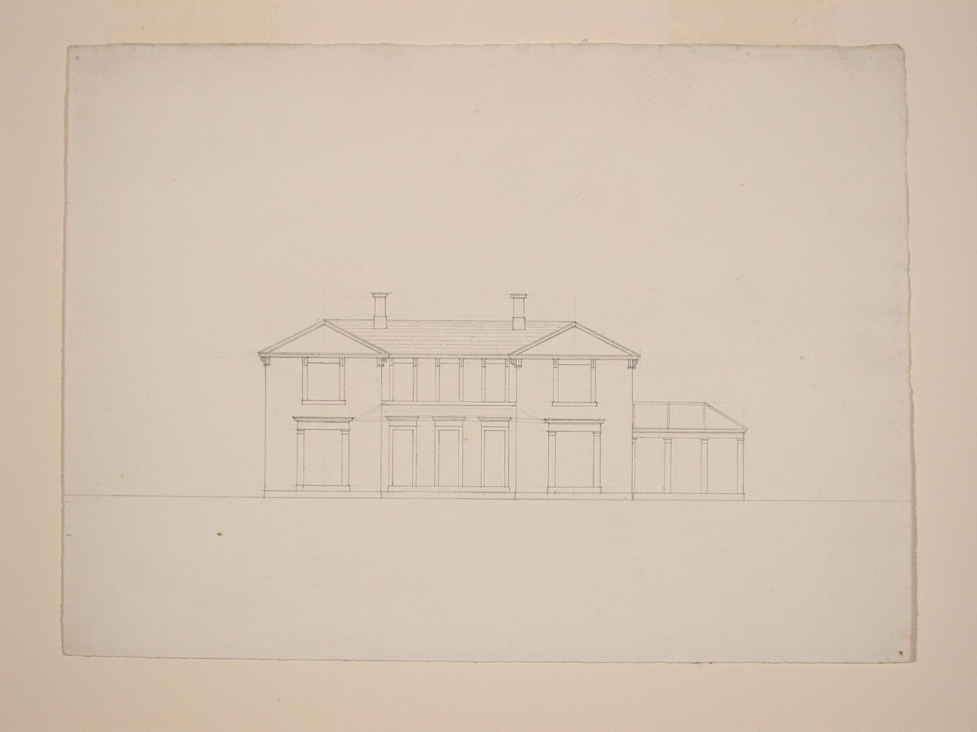 Elevation of a 2-storey house