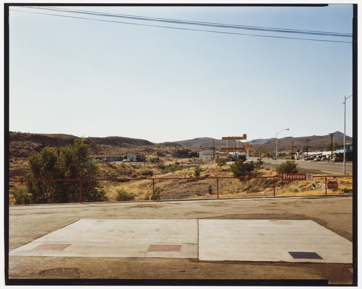 View of slab of concrete with landscape, U.S. 93, Kingman, Arizona