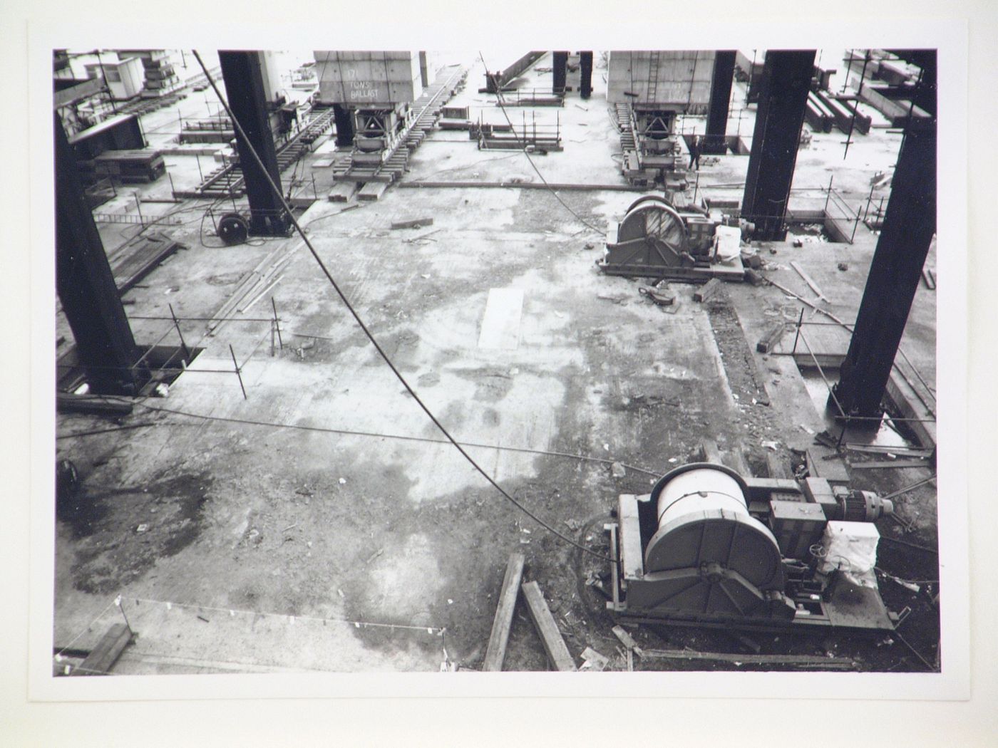 View of construction of power station, from interior, United Kingdom