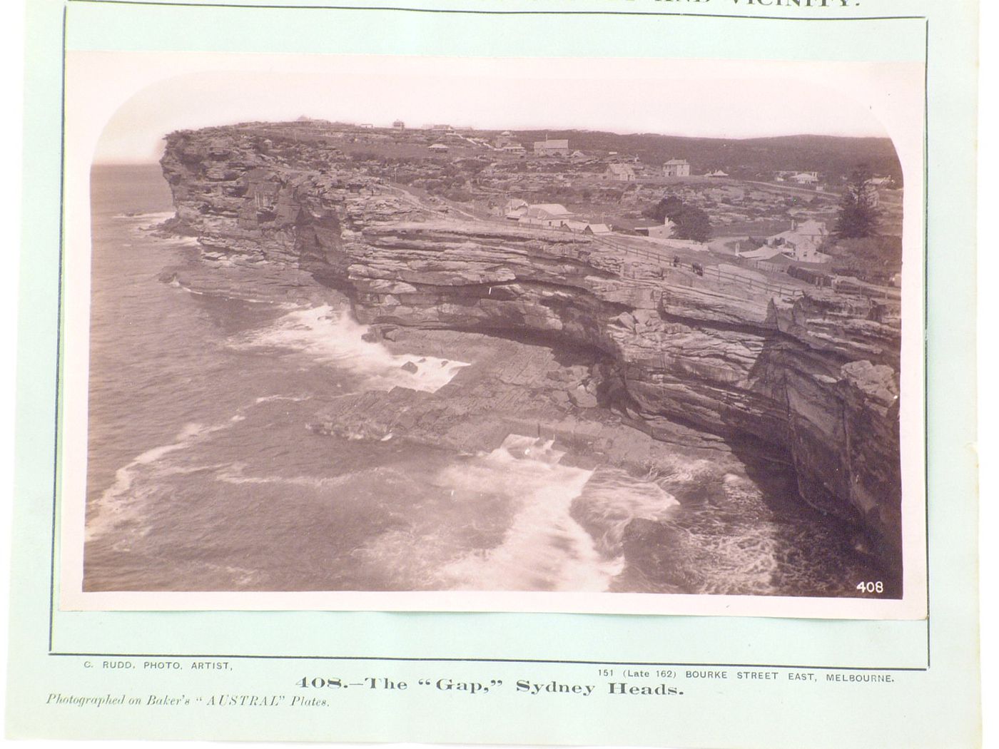 View of the "Gap" showing the South Pacific Ocean, Vaucluse, Sydney, Australia