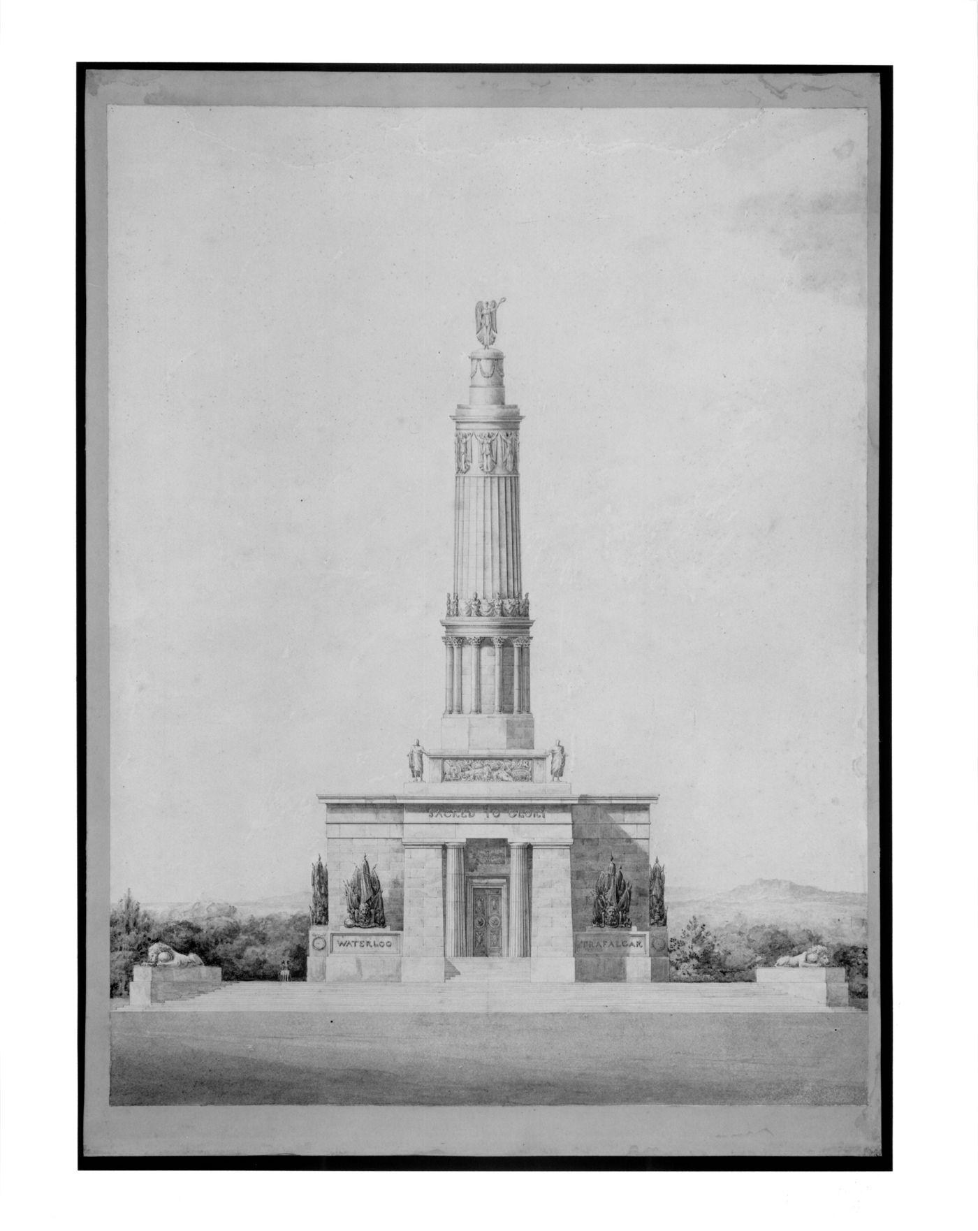 Design for a NationalMonument - elevation