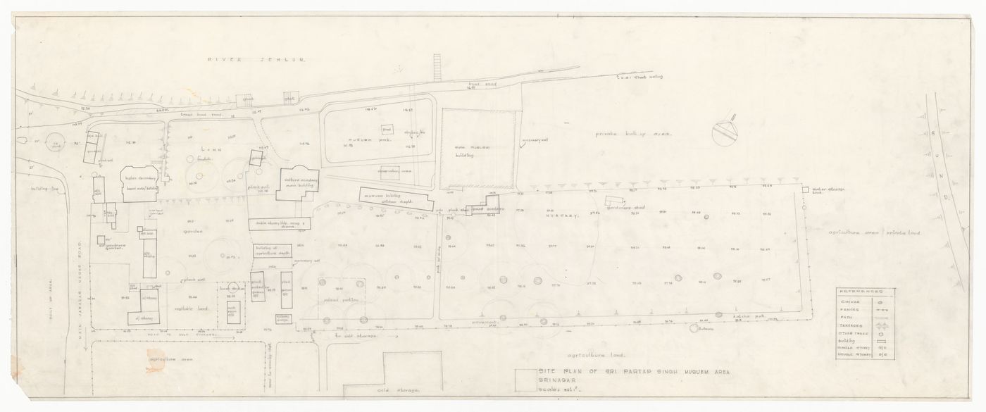 Site plan for Sri Partap Singh Museum area, Srinagar, India