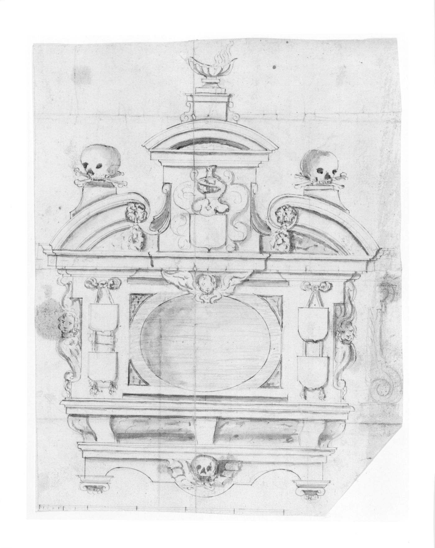 Design for a funerary monument
