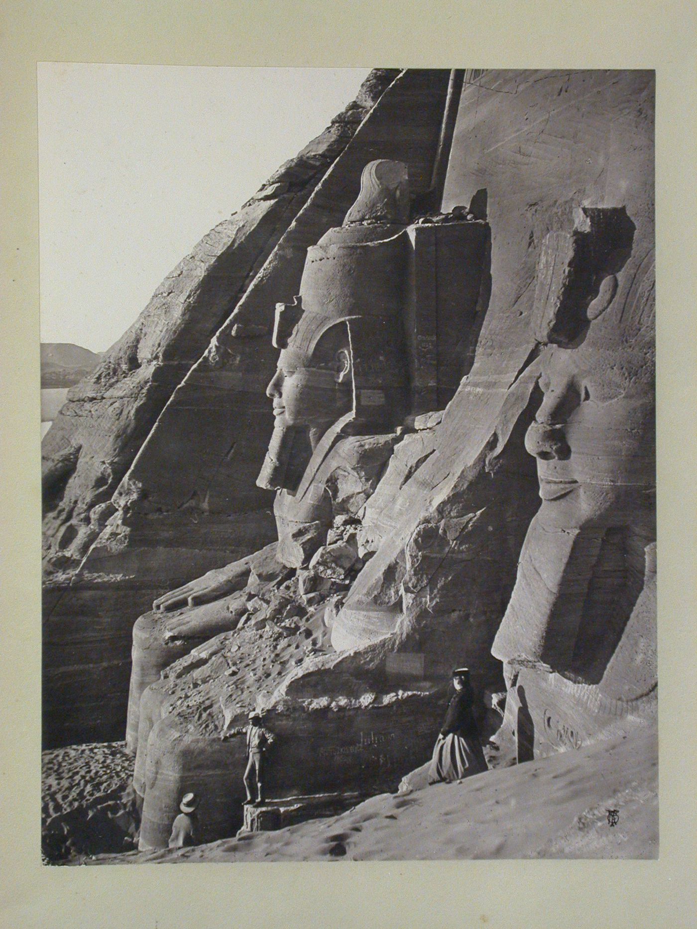 Great Temple of ReHorakhty, lateral view of façade, looking south, Abu Simbel, Nubia, Egypt