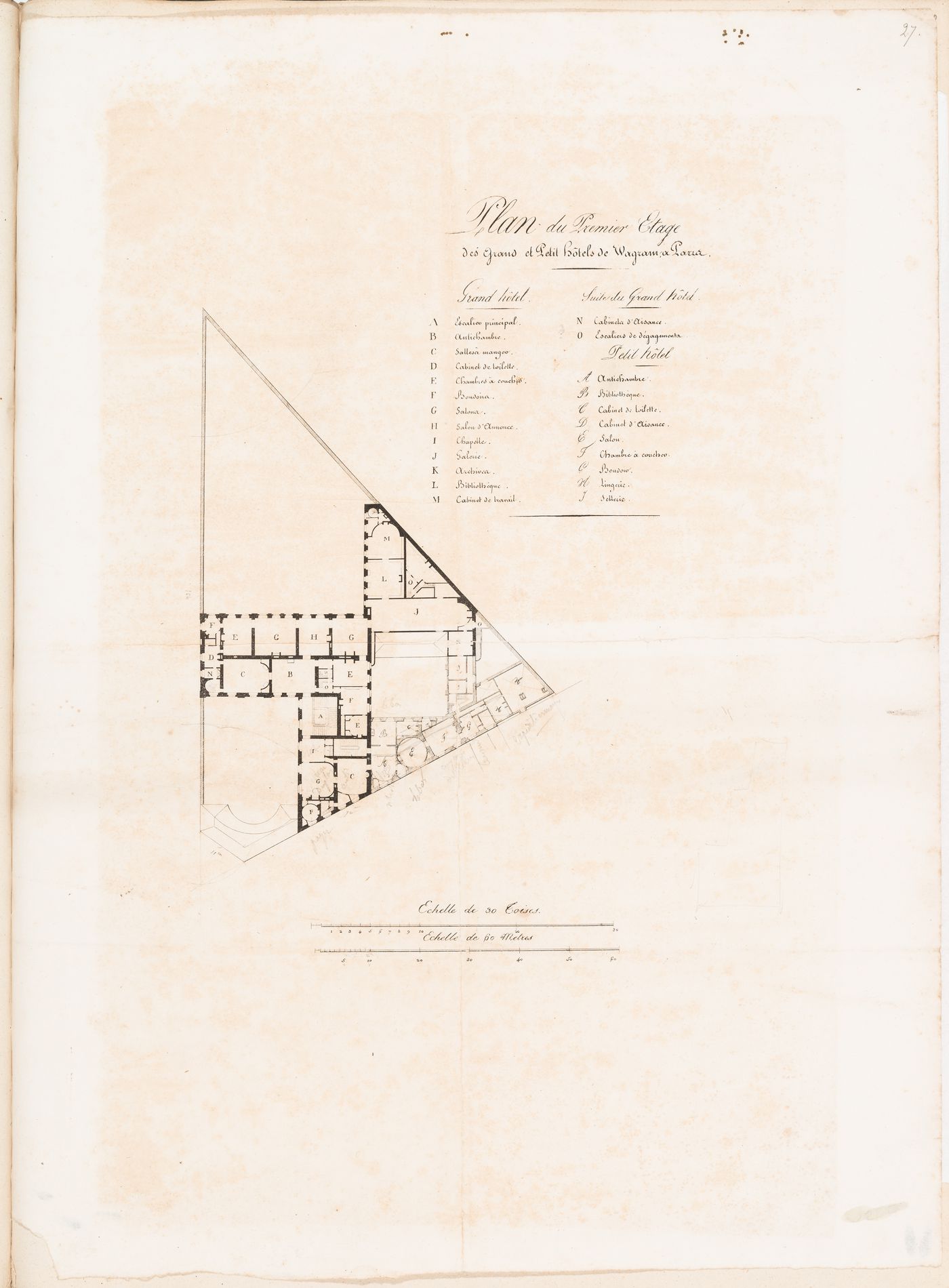 Hôtel de la Colonnade, Paris: First floor plan