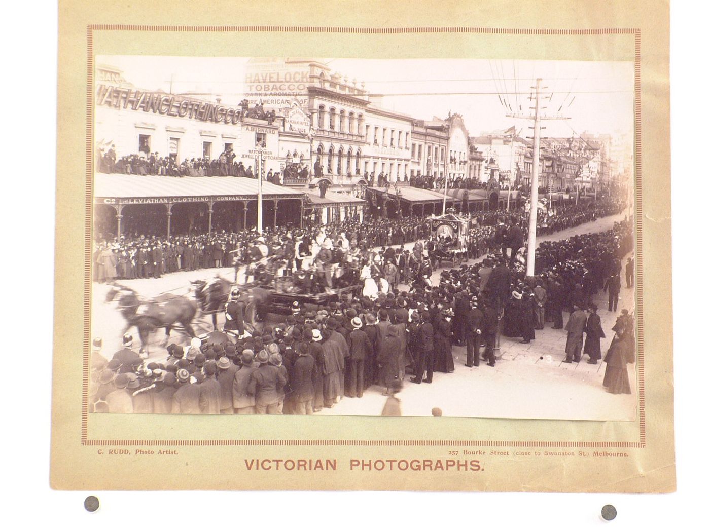 View of the Victoria Day [?] parade of 1897, Melbourne, Australia