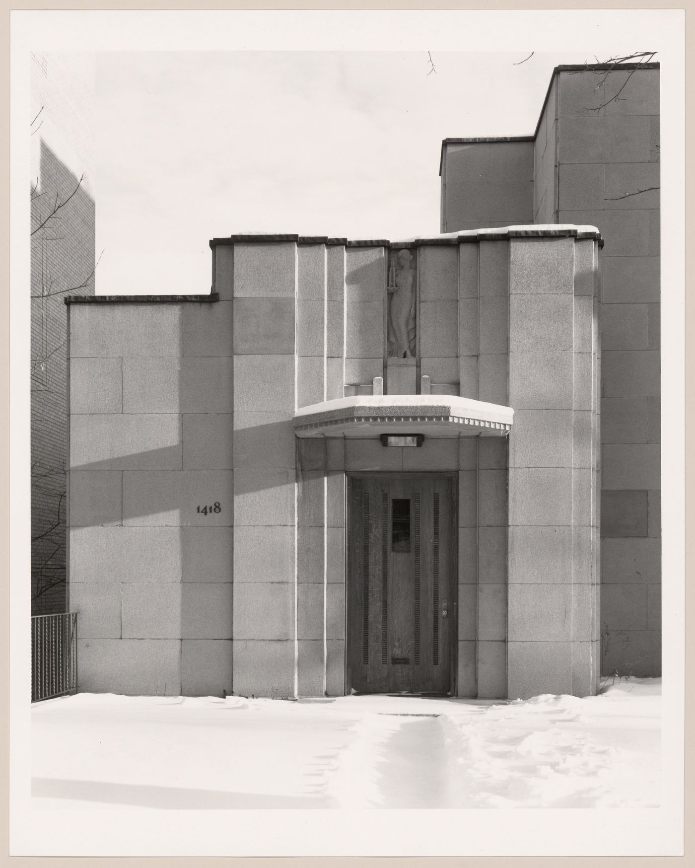 Façade de la Maison Ernest-Cormier,1418 Avenue des Pins Ouest, Montréal, Québec