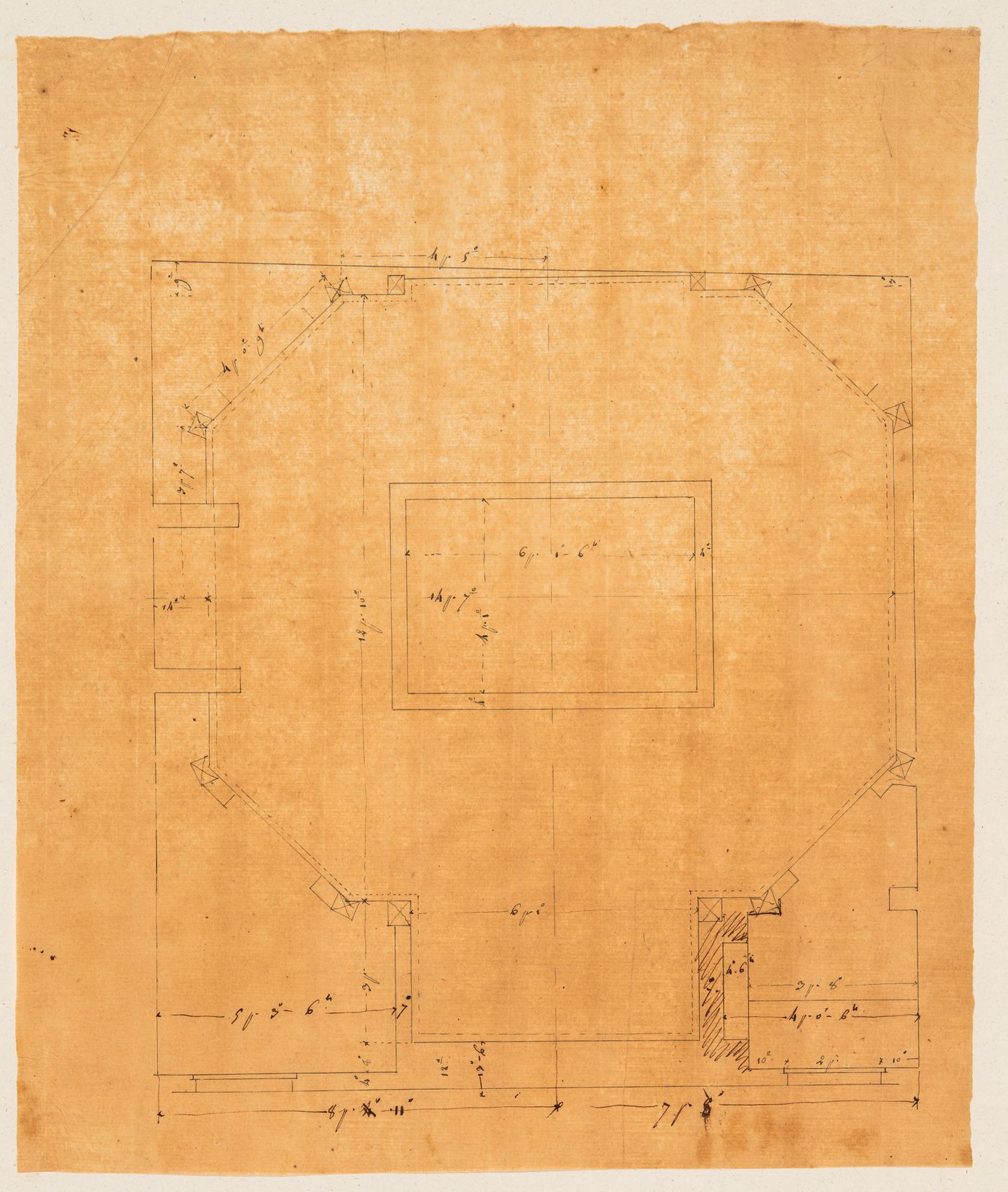 Project for renovations for a house for M. le Dhuy: Plan for the boudoir