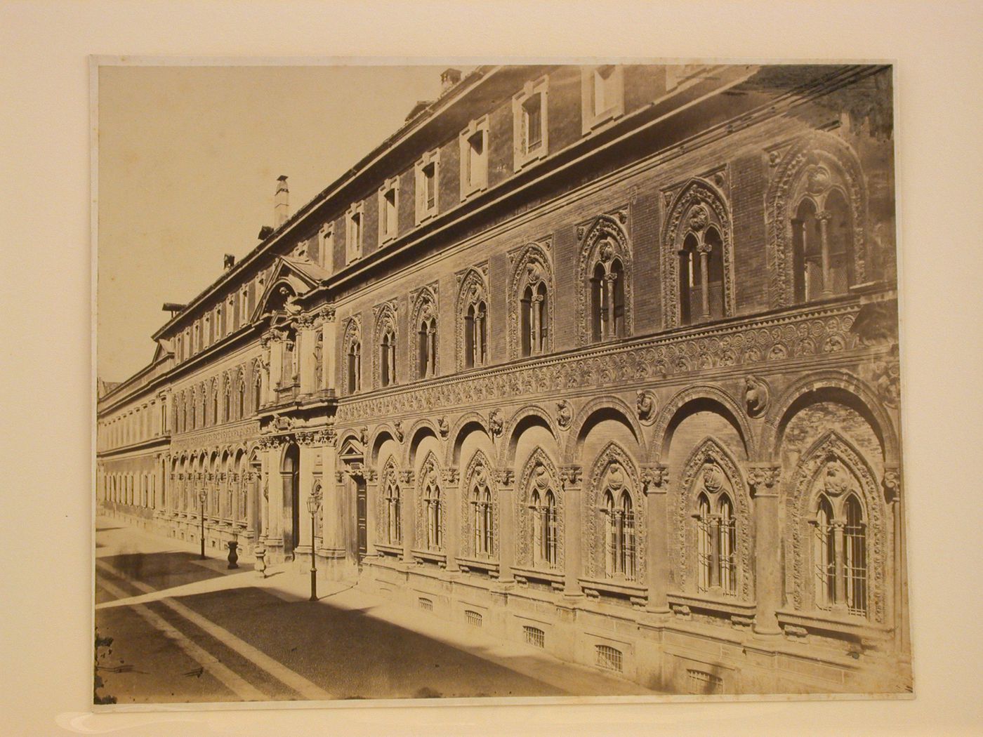 Side view of the façade of the Ospedale maggiore di Milano, Milan, Italy
