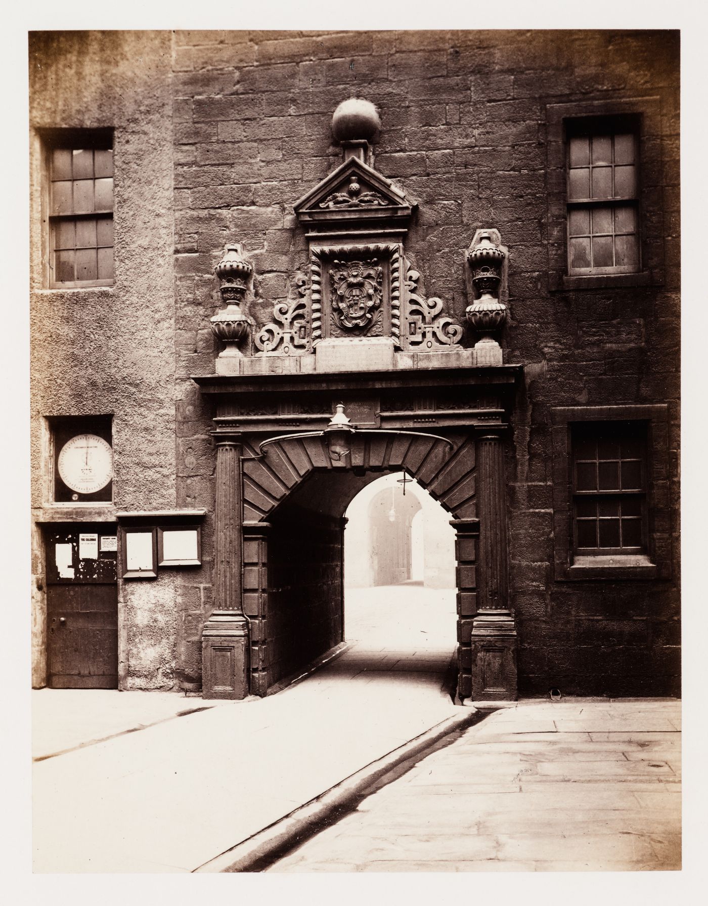 Outer Court, Archway beneath Tower, Glasgow College, Glasgow
