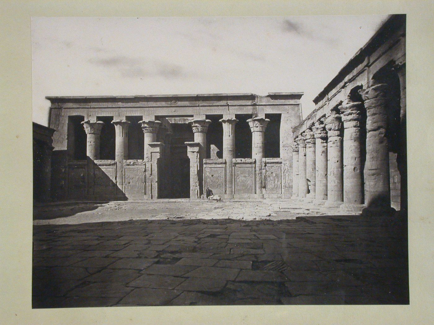 Temple of Horus, view inside Court of Offerings, towards Outer Hypostyle Hall, Edfu, Egypt