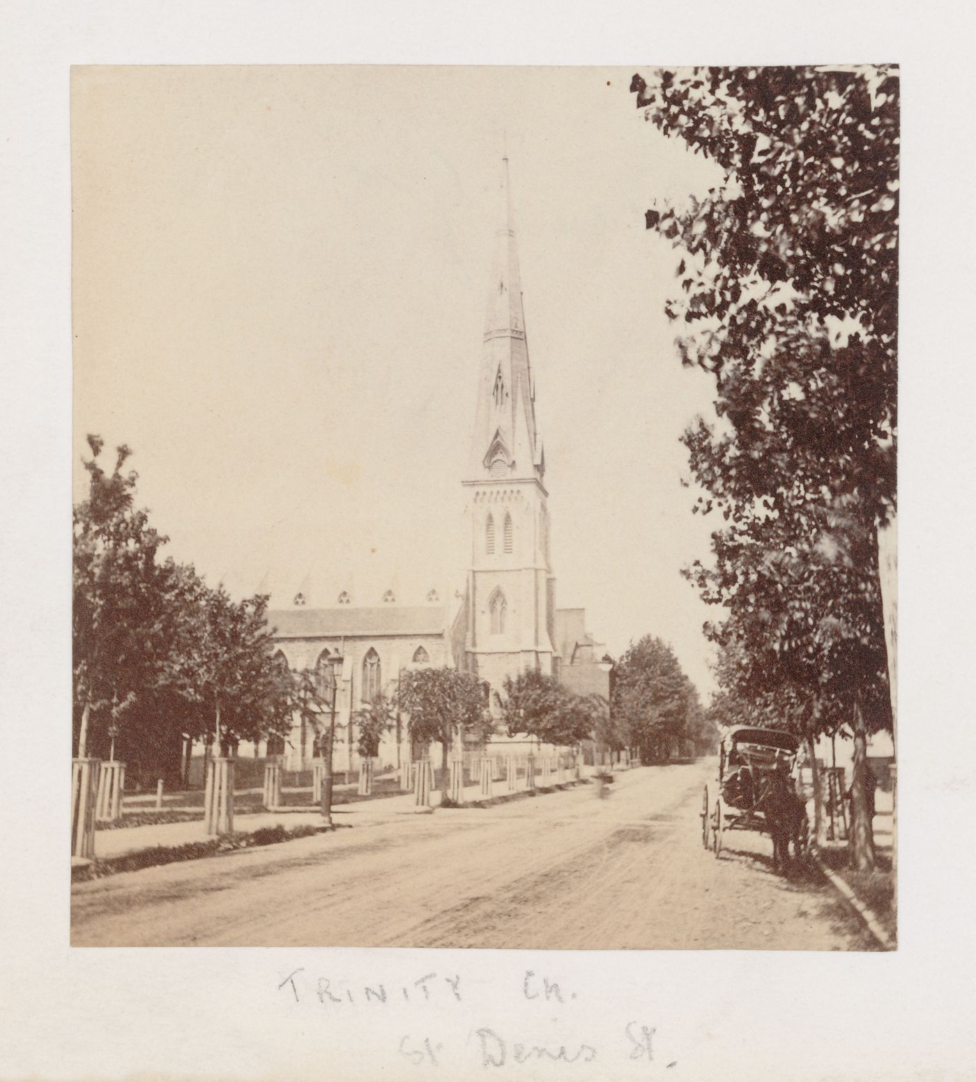 Exterior view of Trinity Church, St. Denis Street, Montreal, Quebec, Canada