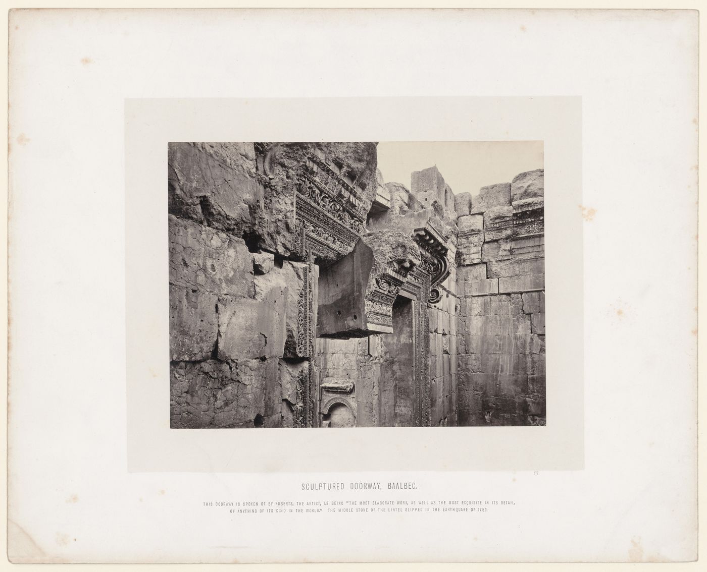 Entrance portal of Temple of Baachus, Balabaakk, Lebanon