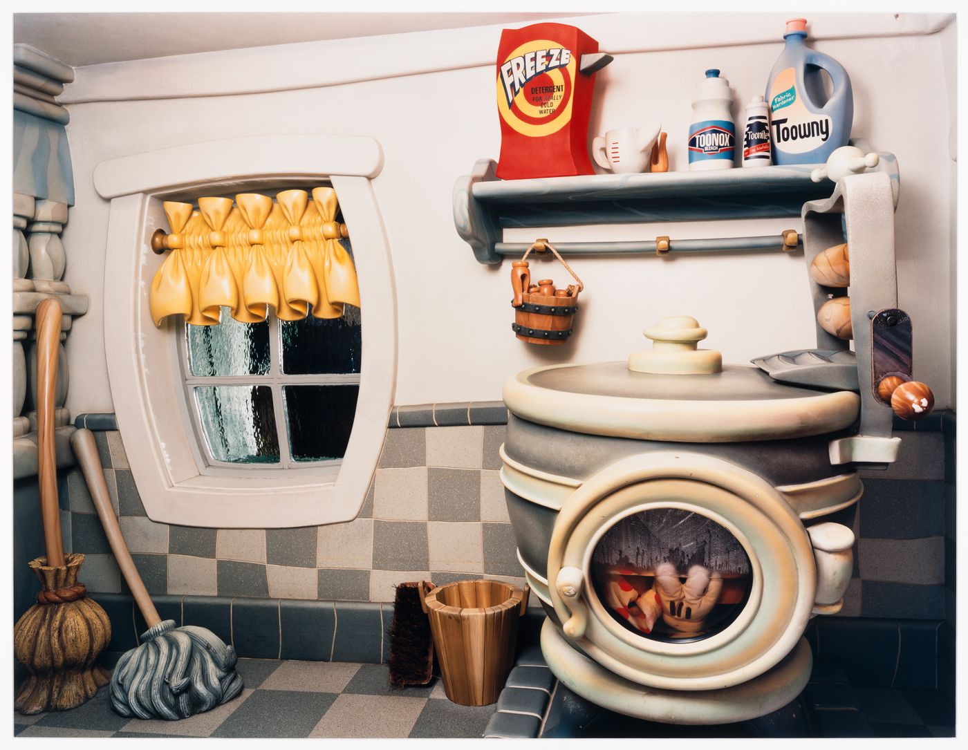 View of Mickey Mouse's laundry room, Mickey's Toontown, Disneyland, Anaheim, California, United States