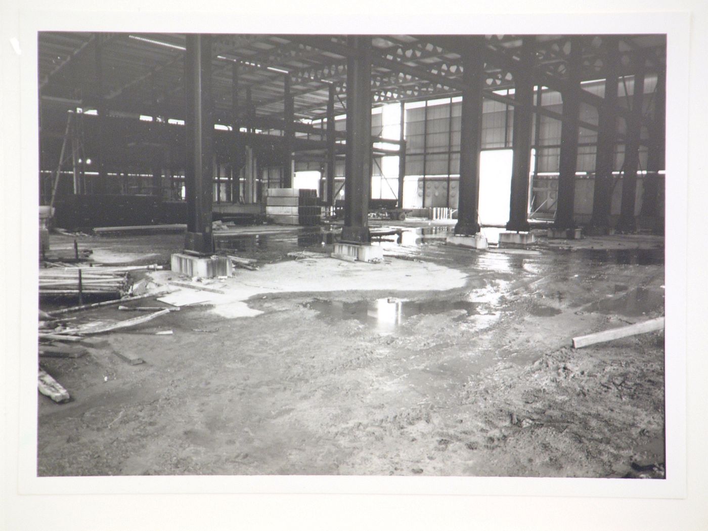 View of construction of power station, from interior, United Kingdom