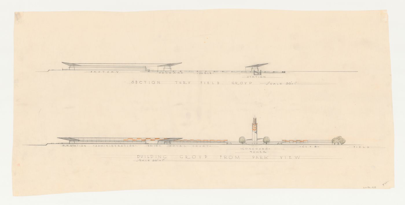 Boeing Airport, Burbank, California: Elevation and section