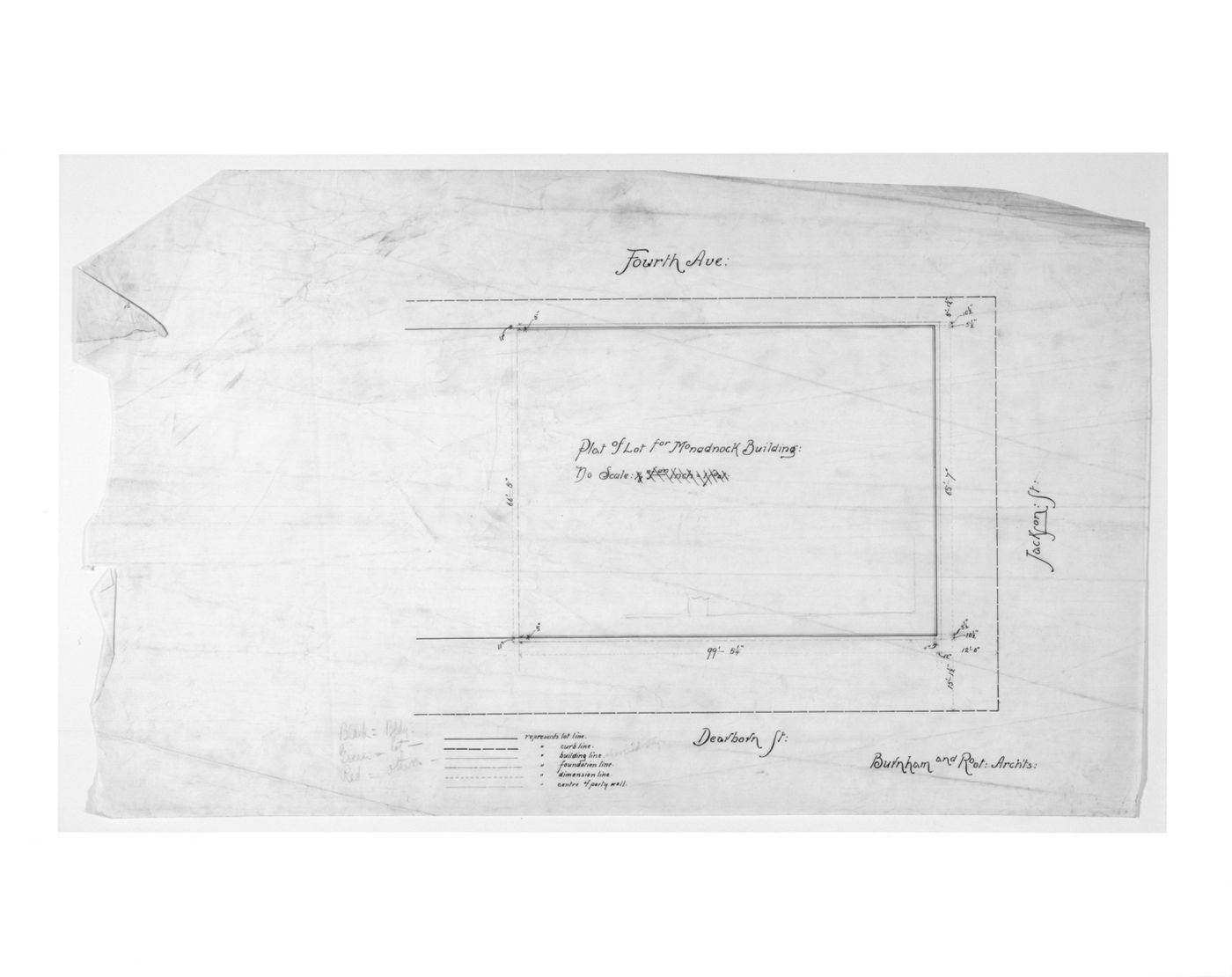 Monadnock Building, Chicago: Site plan