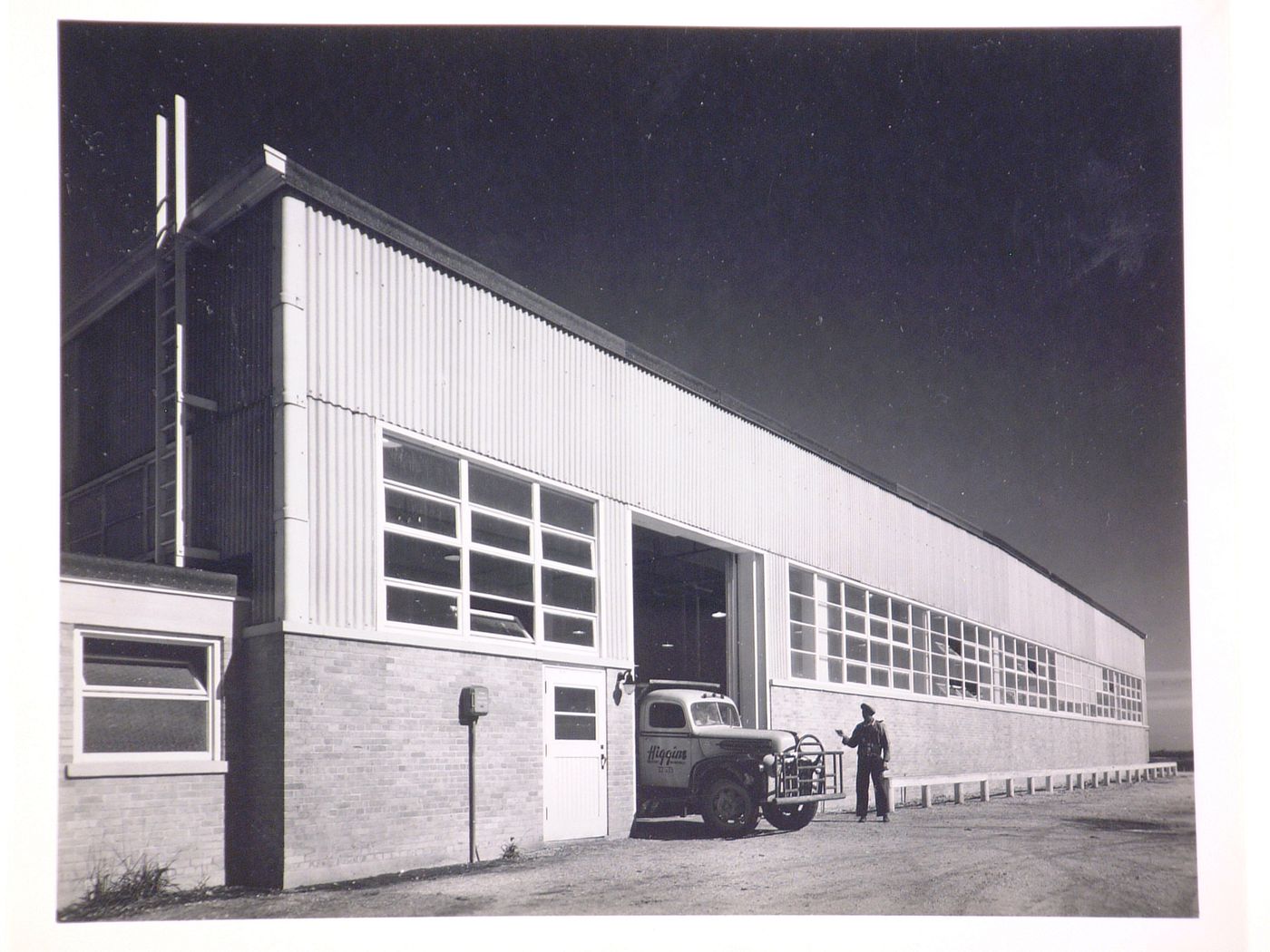 View of the principal façade of the Veneer Mill, Higgins Aircraft Corporation Airplane Assembly Plant, New Orleans, Louisiana