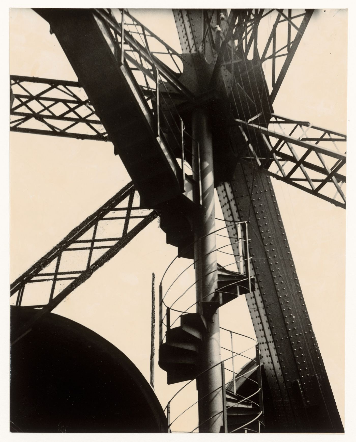 Abstraction of metal circular stairs