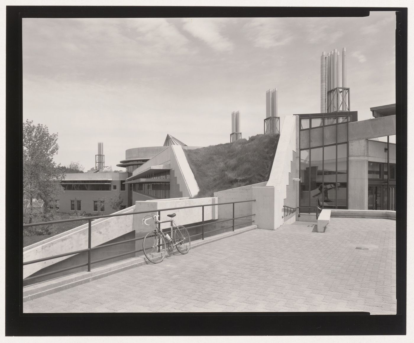 Environmental Sciences Building, Trent University, Peterborough, Ontario: View from the Concourse towards the Central Sphere, 1993