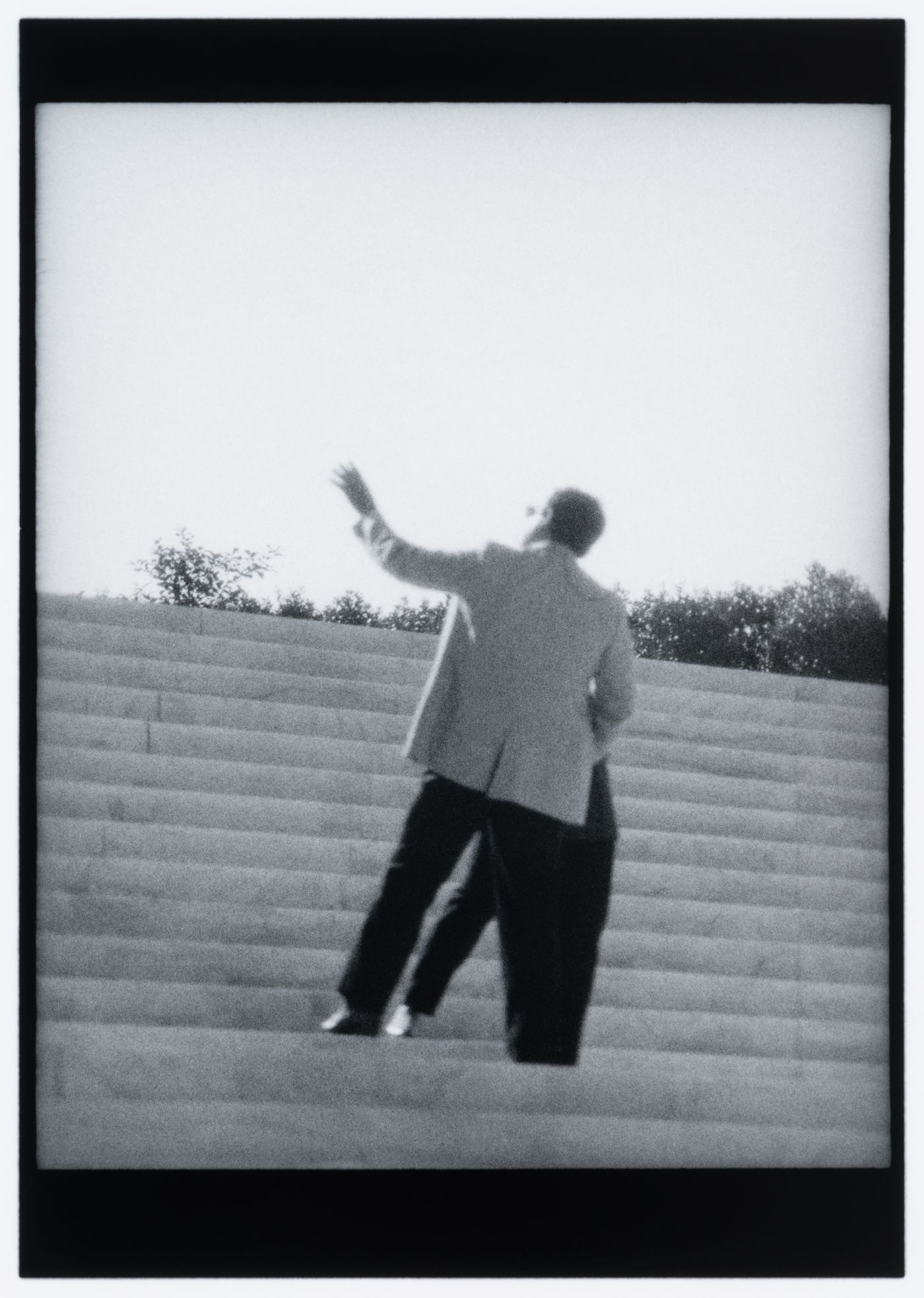 View of two people standing on steps, Washington D.C., United States, from the series "Empire"