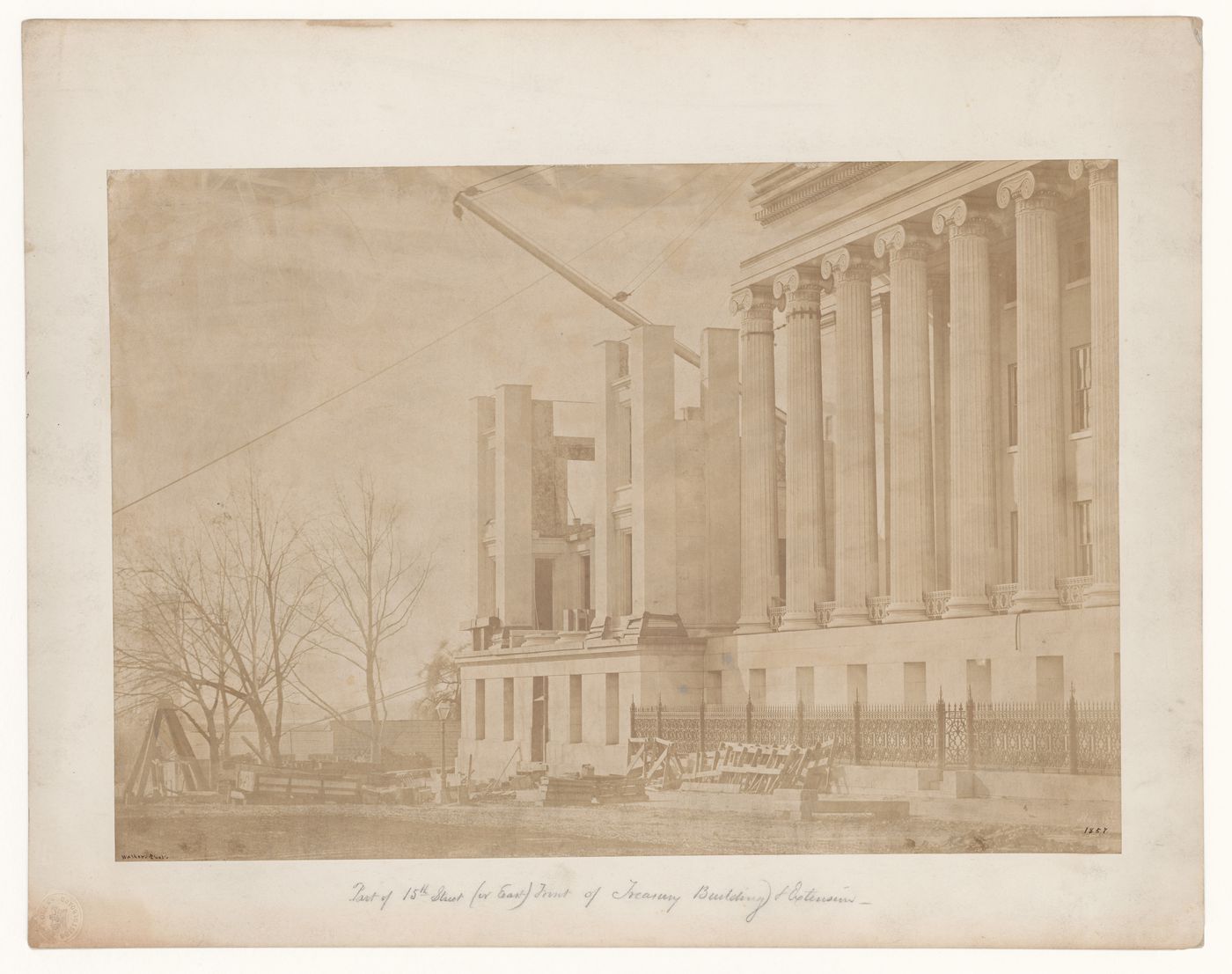 Part of 15th Street (or East) Front of Treasury Building & Extension