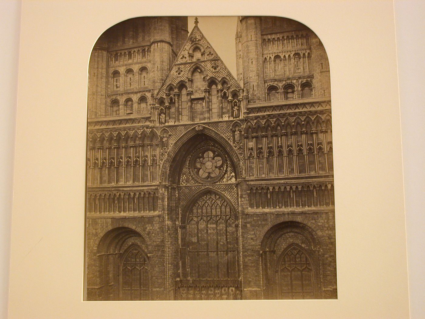 Detail of west front, Lincoln Cathedral, Lincoln, England