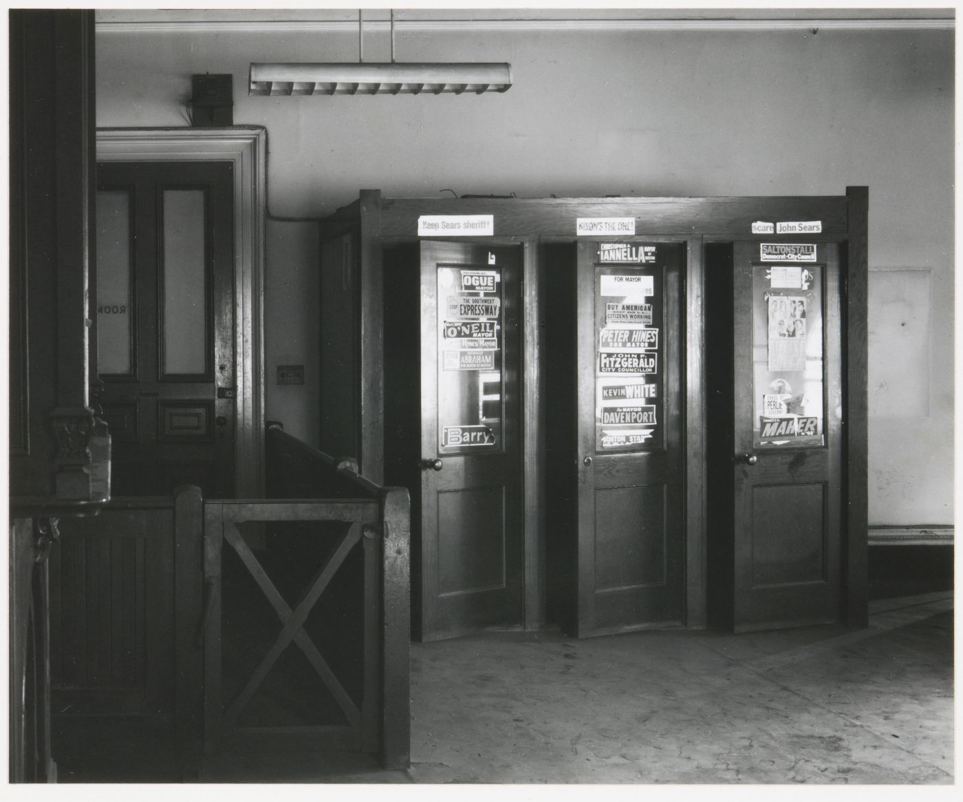 View of press room, third floor, Old City Hall, Boston, Massachusetts, United States