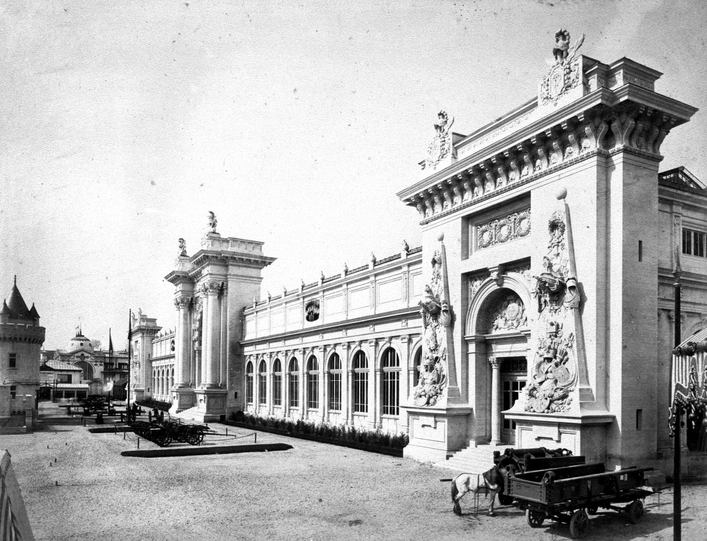 View of War Ministry Pavillon, Exposition universelle de 1889, Paris, France