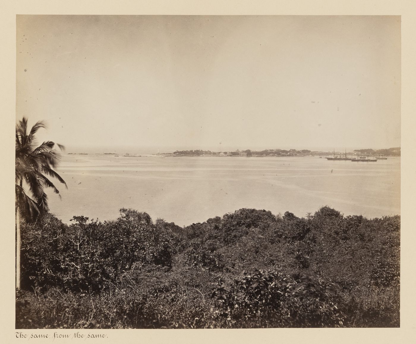 View of the harbour with Point de Galle in the background, Ceylon (now Sri Lanka)