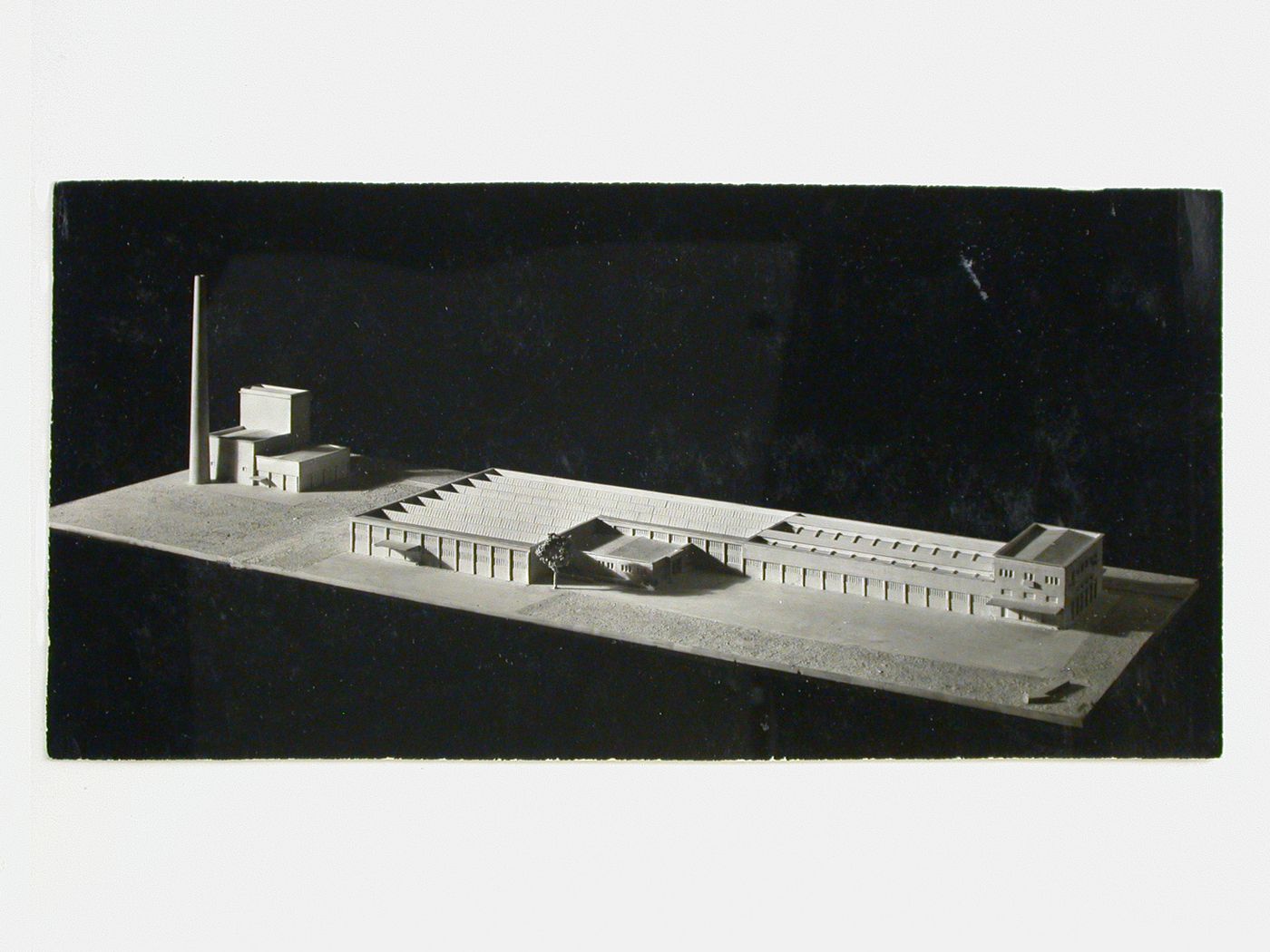 Photograph of a model of textile factory, Essen, Germany