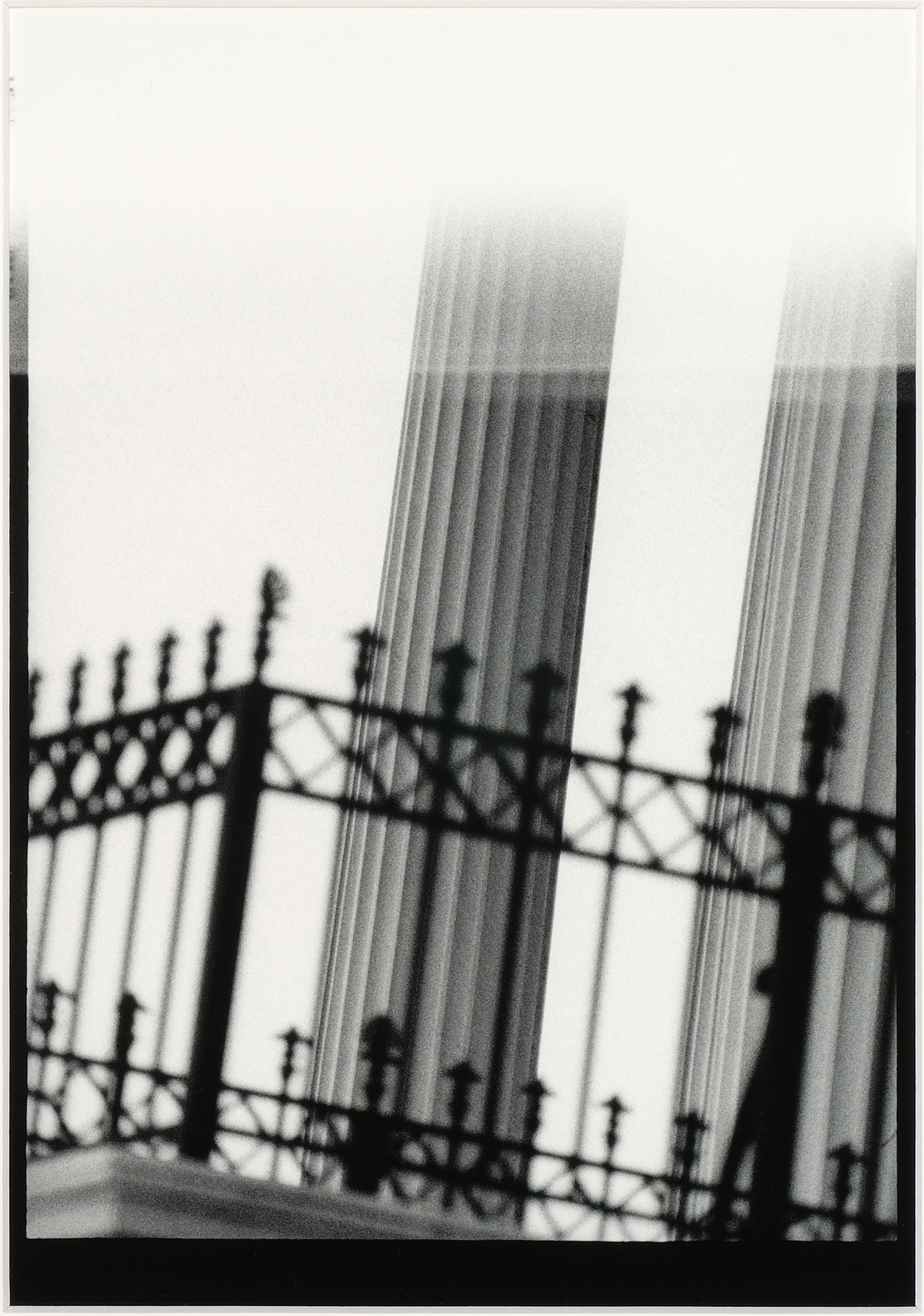 Partial view of the north side of the Capitol showing columns and an iron fence, Washington D.C., United States, from the series "Empire"