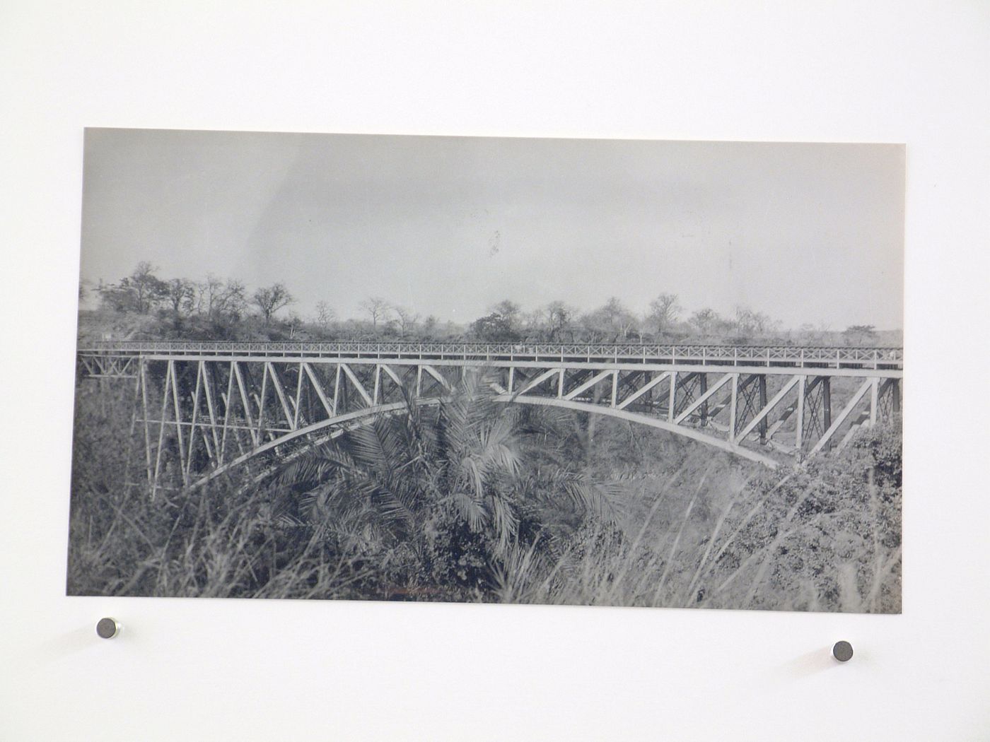 View of Victoria Falls Bridge, Zambezi River, crossing the border between Victoria Falls, Zimbabwe and Livingstone, Zambia