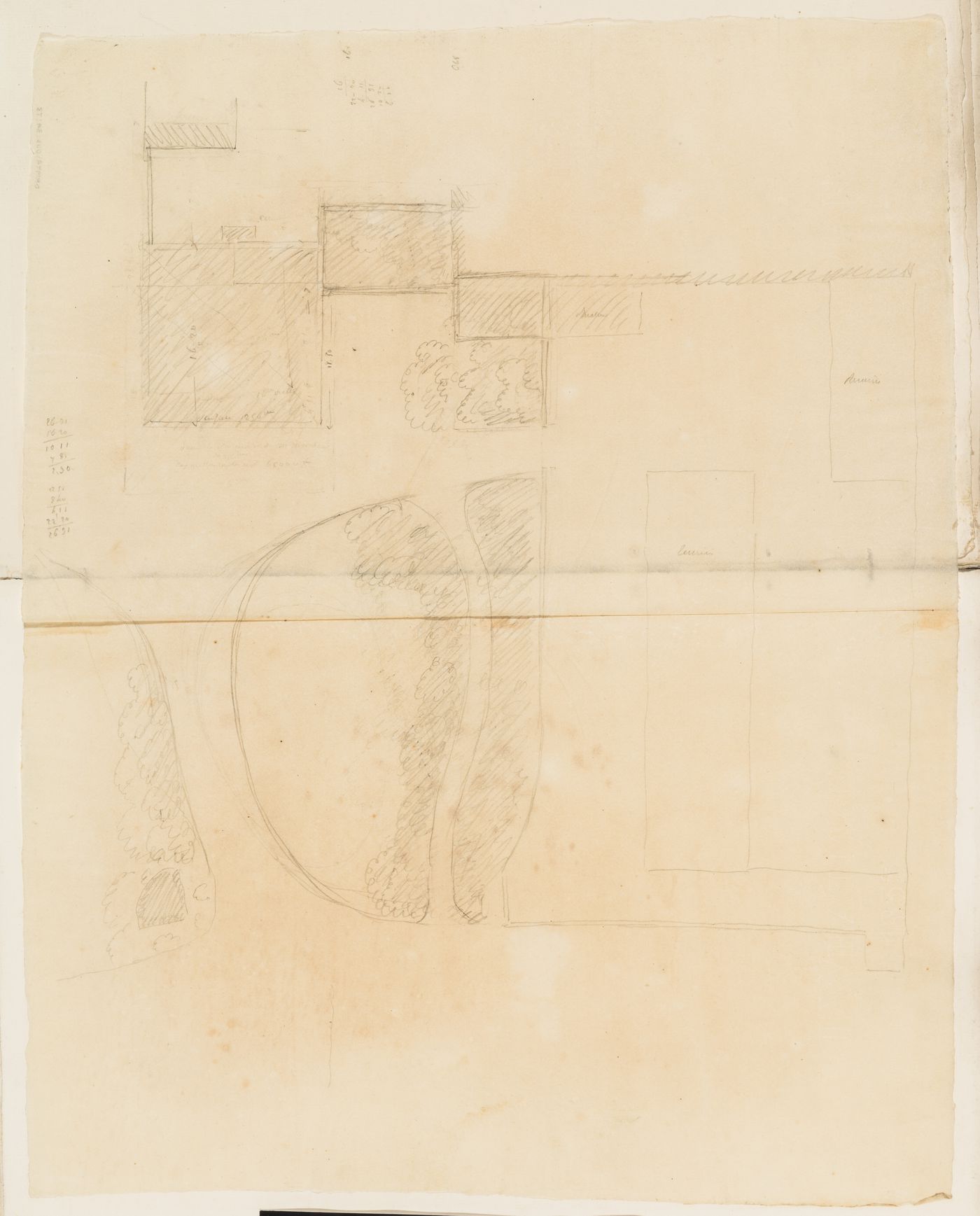 Project no. 10 for a country house for comte Treilhard: Site plan