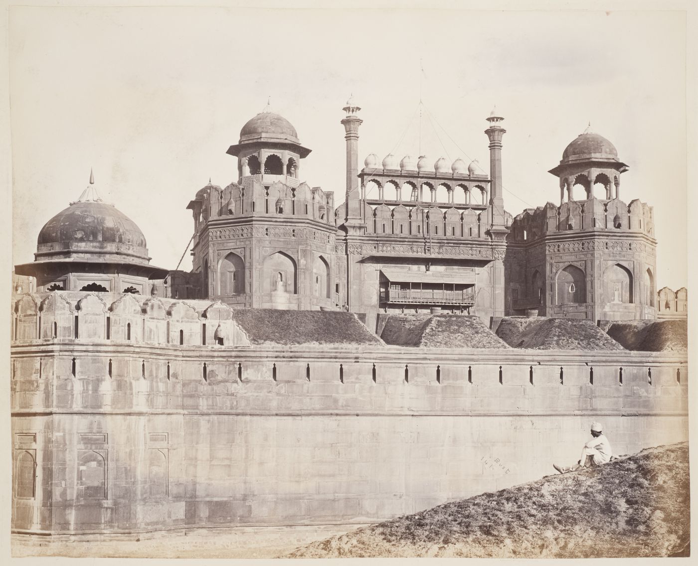 View of the Lahore Gate, Shahjahanabad (now Lal Qila or Red Fort), Delhi, India