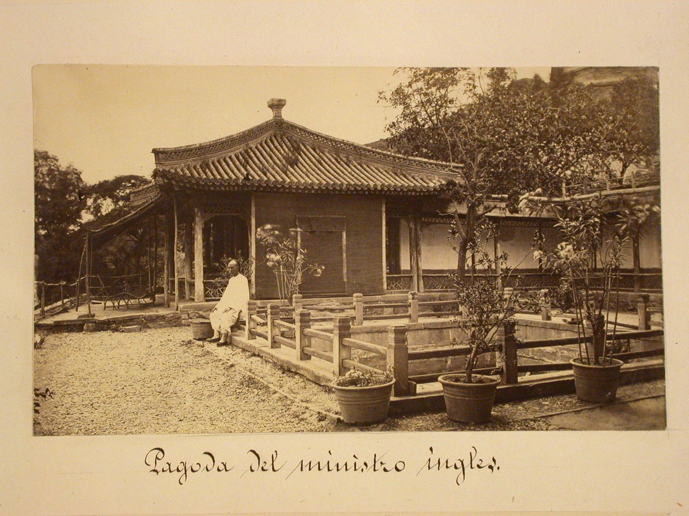 View of a pavilion in English Legation [?], Peking (now Beijing), China