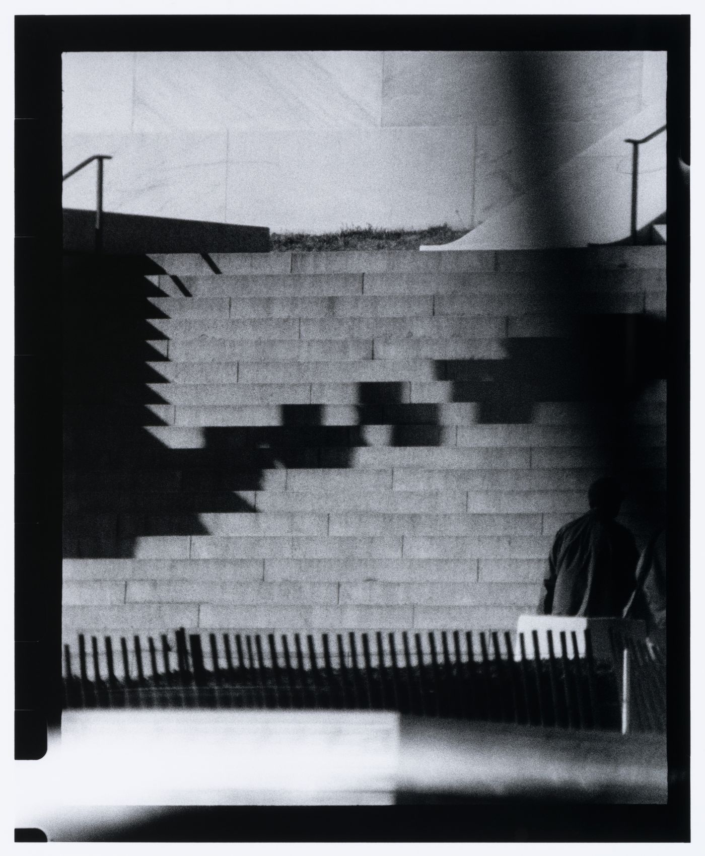 View of stairs showing a man and shadows, Lincoln Memorial, Washington D.C., United States, from the series "Empire"